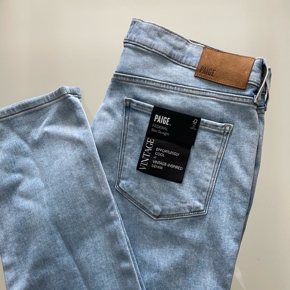 Paige Slim Straight Federal Denim - Picture 3 of 9